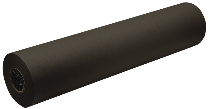 black craft paper roll